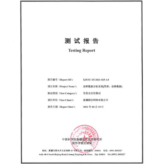诠释数据分析系统测试报告